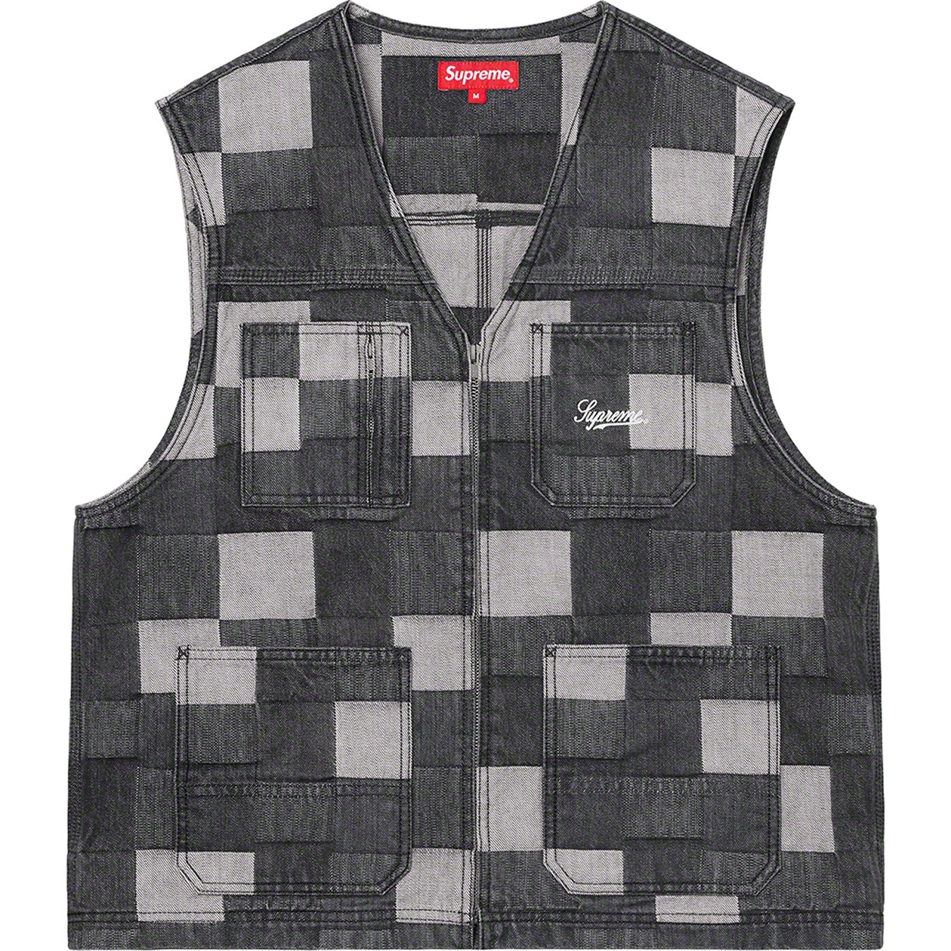 Patched Denim Vest view 14